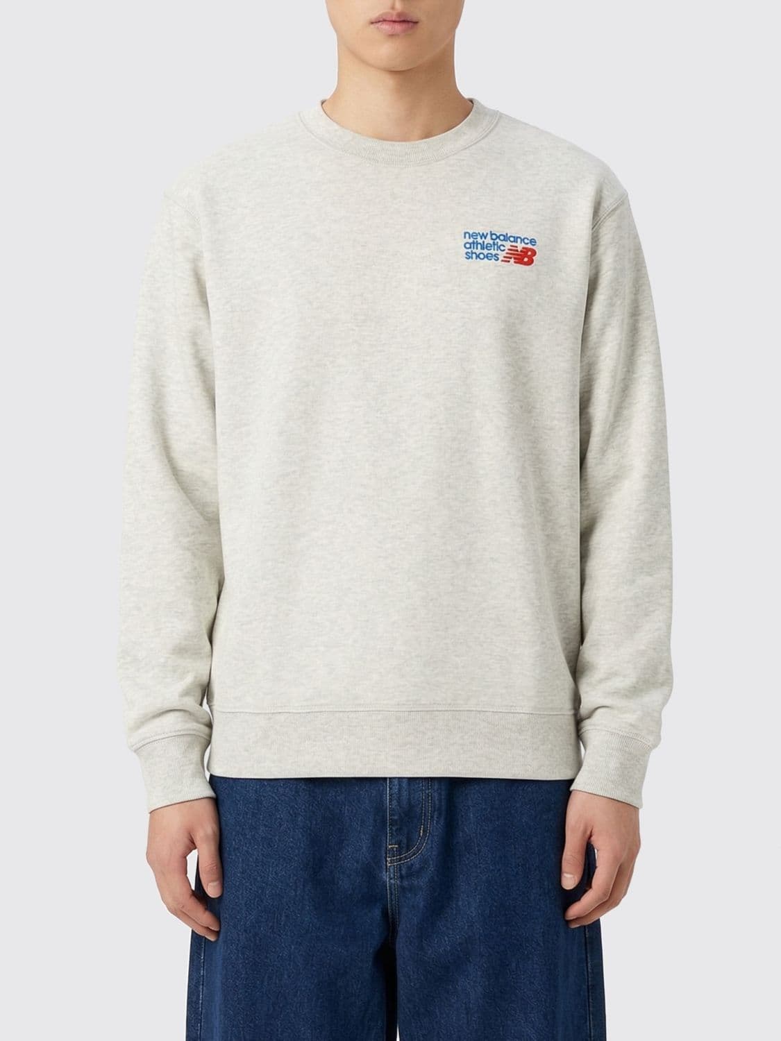 New Balance Cotton Crew-neck Sweatshirt with Logo