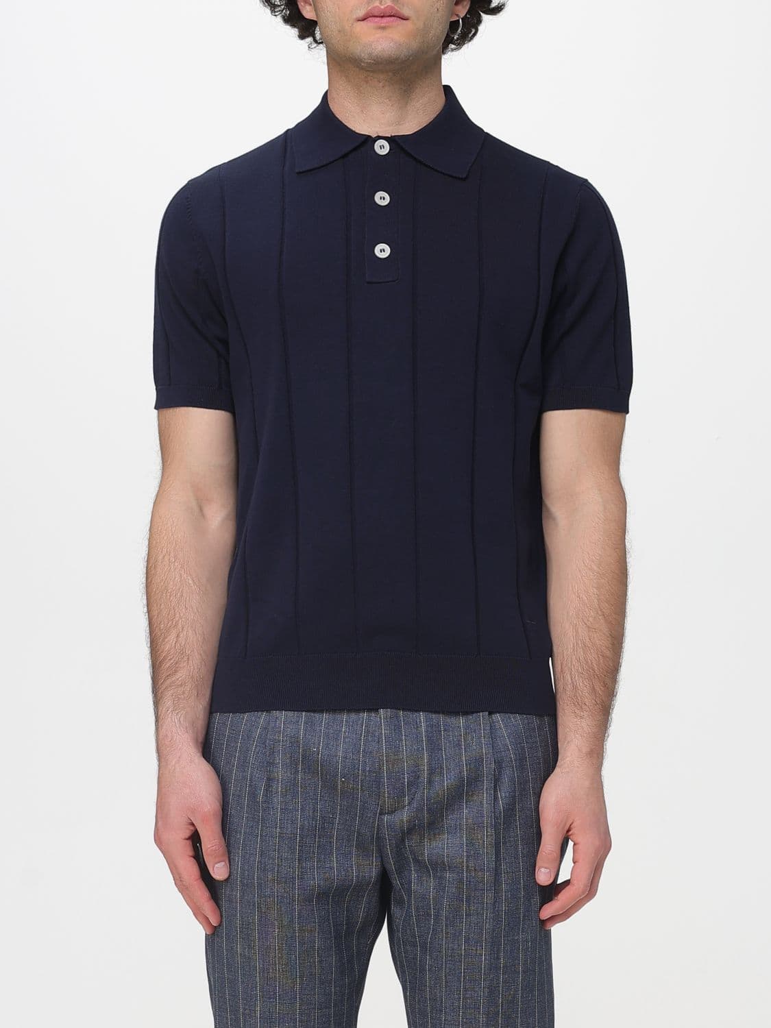 Manuel Ritz Cotton Knit Polo Shirt