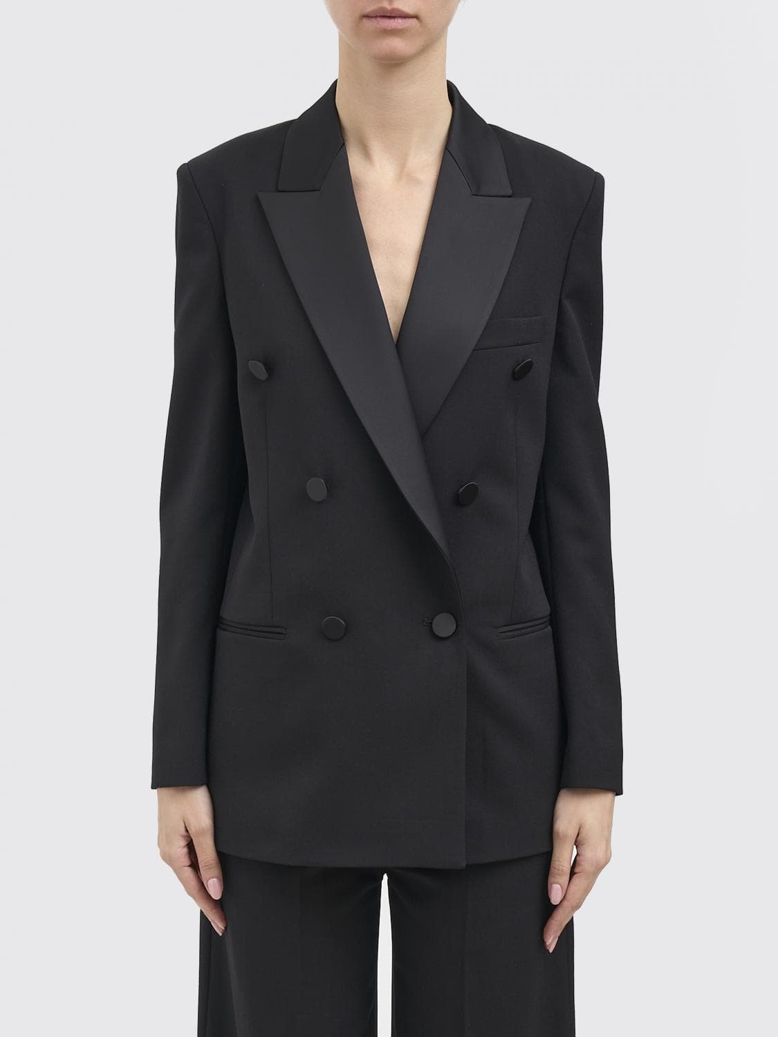 Dondup Double Breasted Virgin Wool Blend Blazer · 44