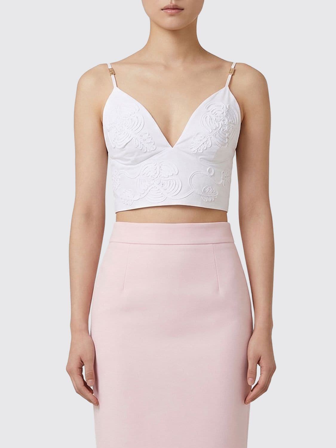 Liu Jo Cropped Cotton Poplin Top