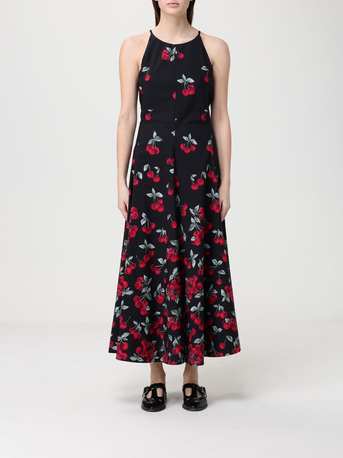 Twinset Printed Cotton Midi Dress
