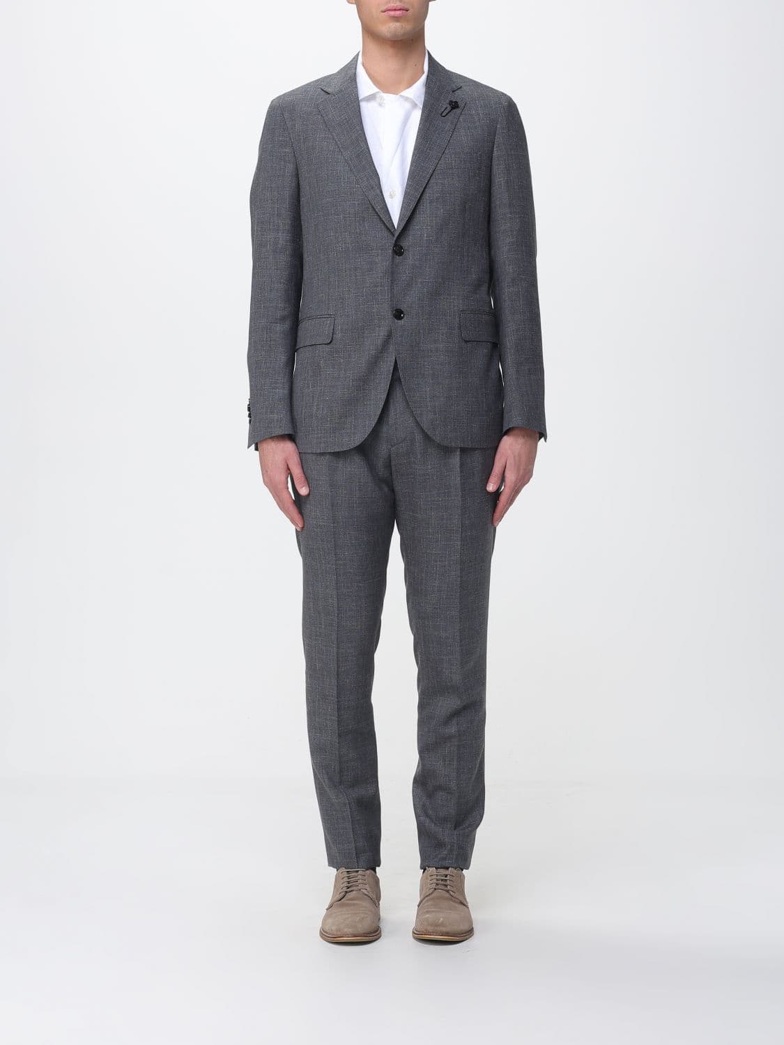 Lardini Single-Breasted Wool and Silk Suit