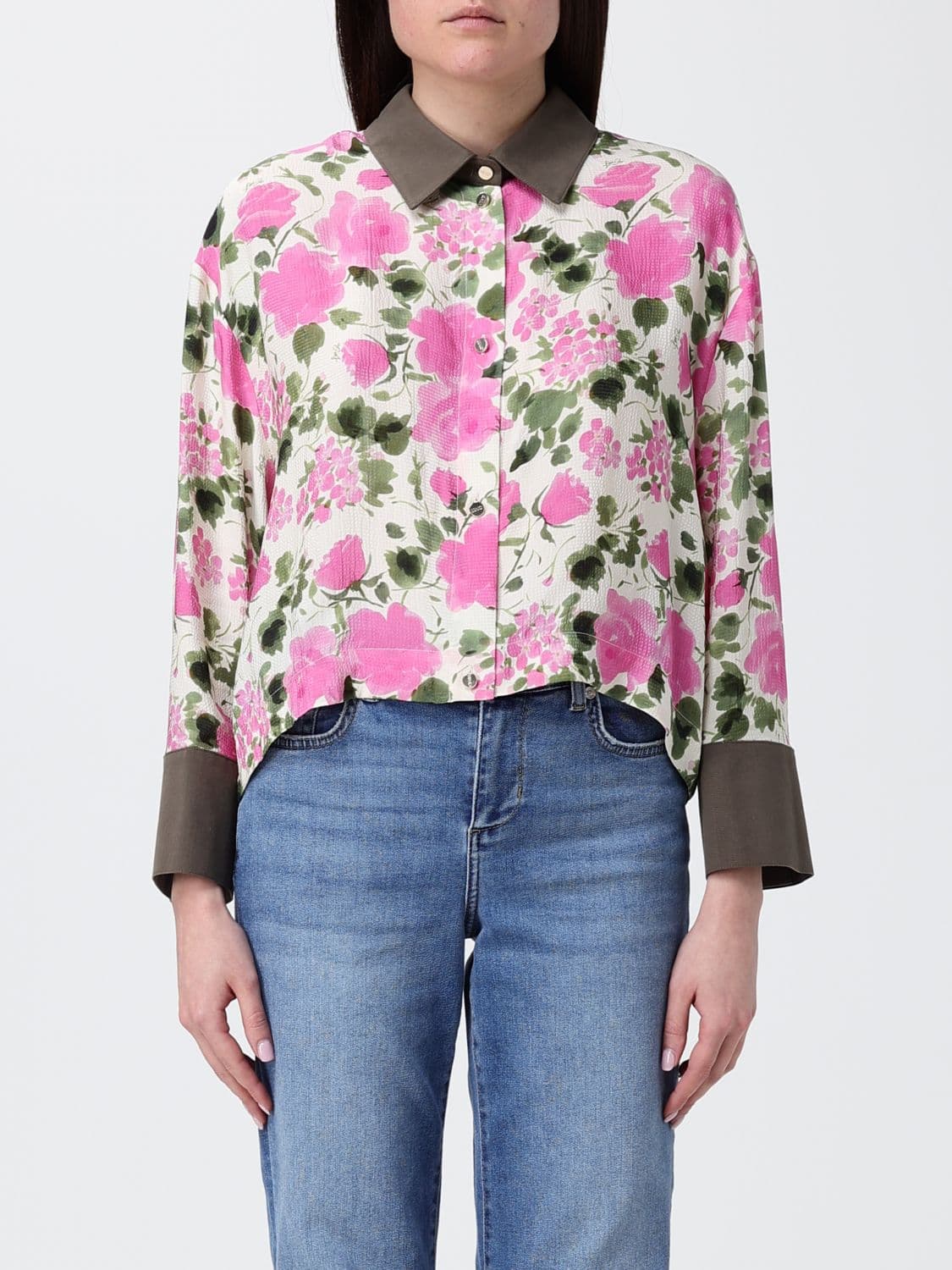 Liu Jo Viscose Shirt with Floral Print by