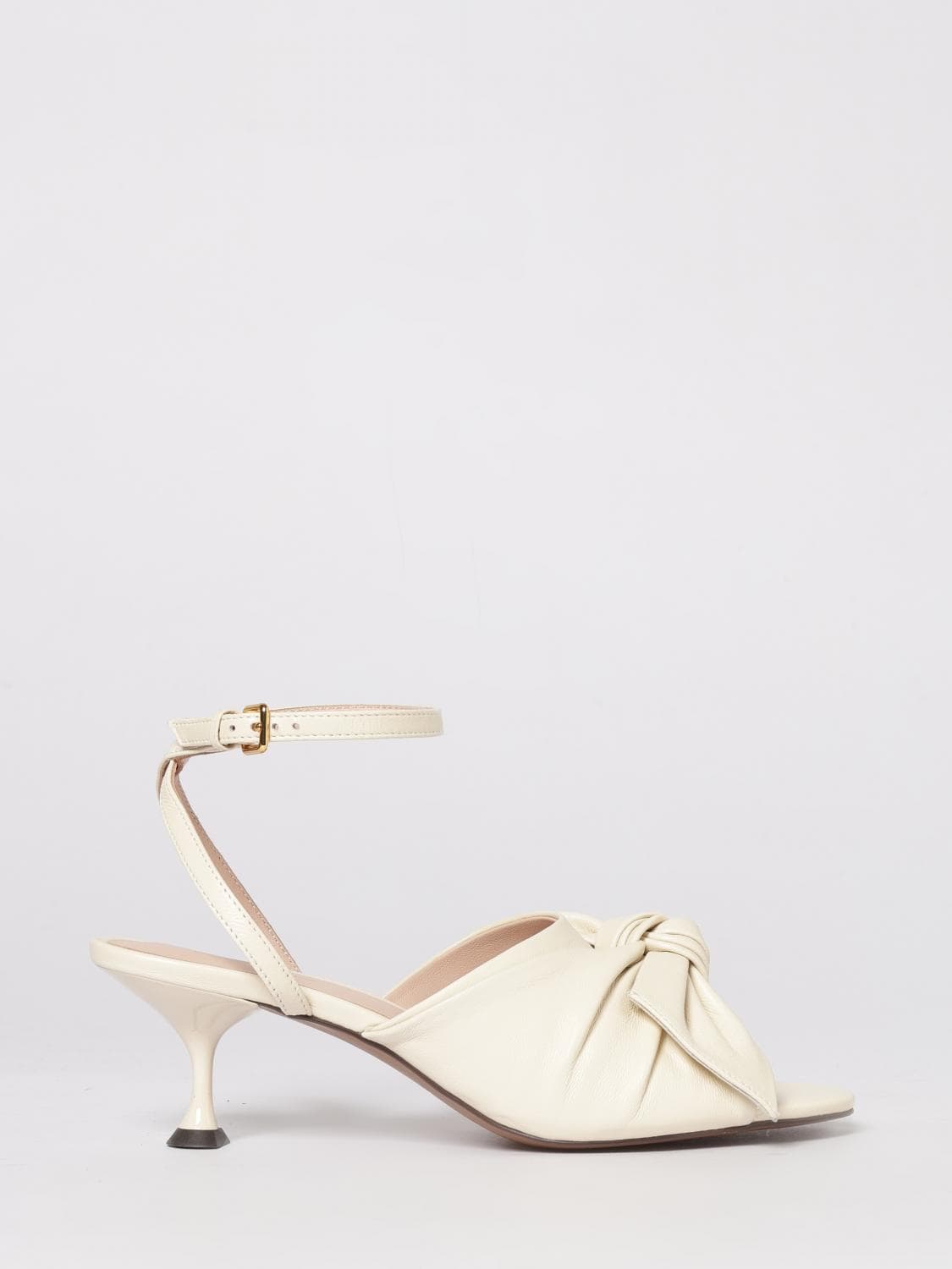 Coccinelle Furoshiki Leather Sandals with Bow