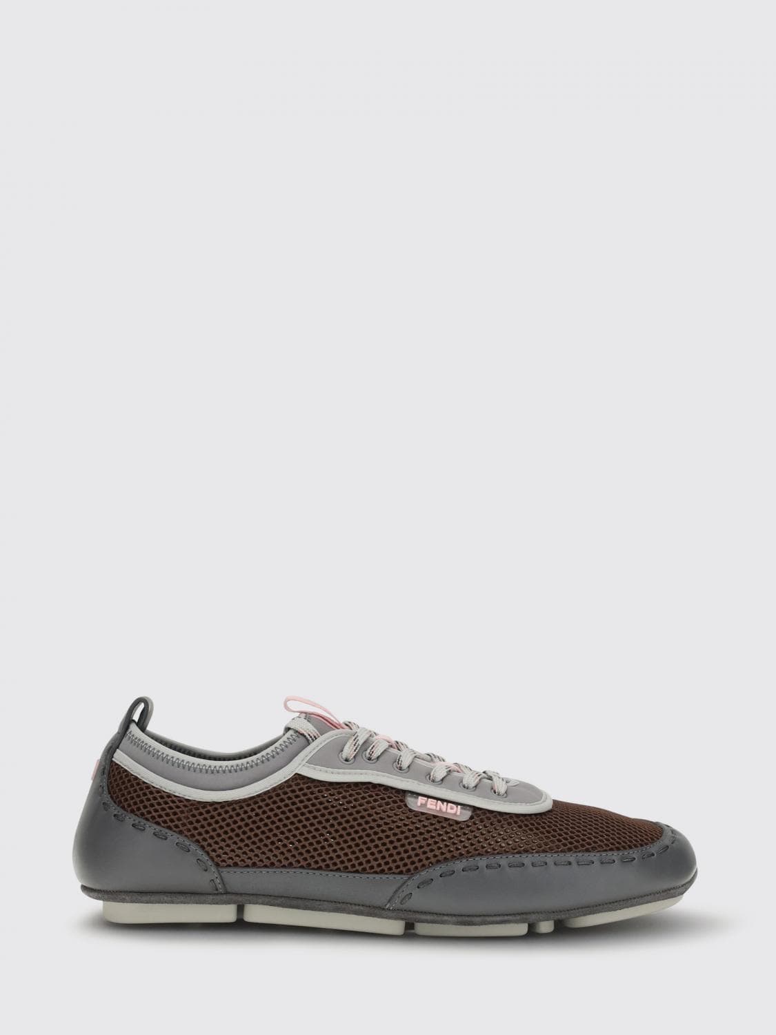Fendi Fit Sneakers in Mesh and Leather