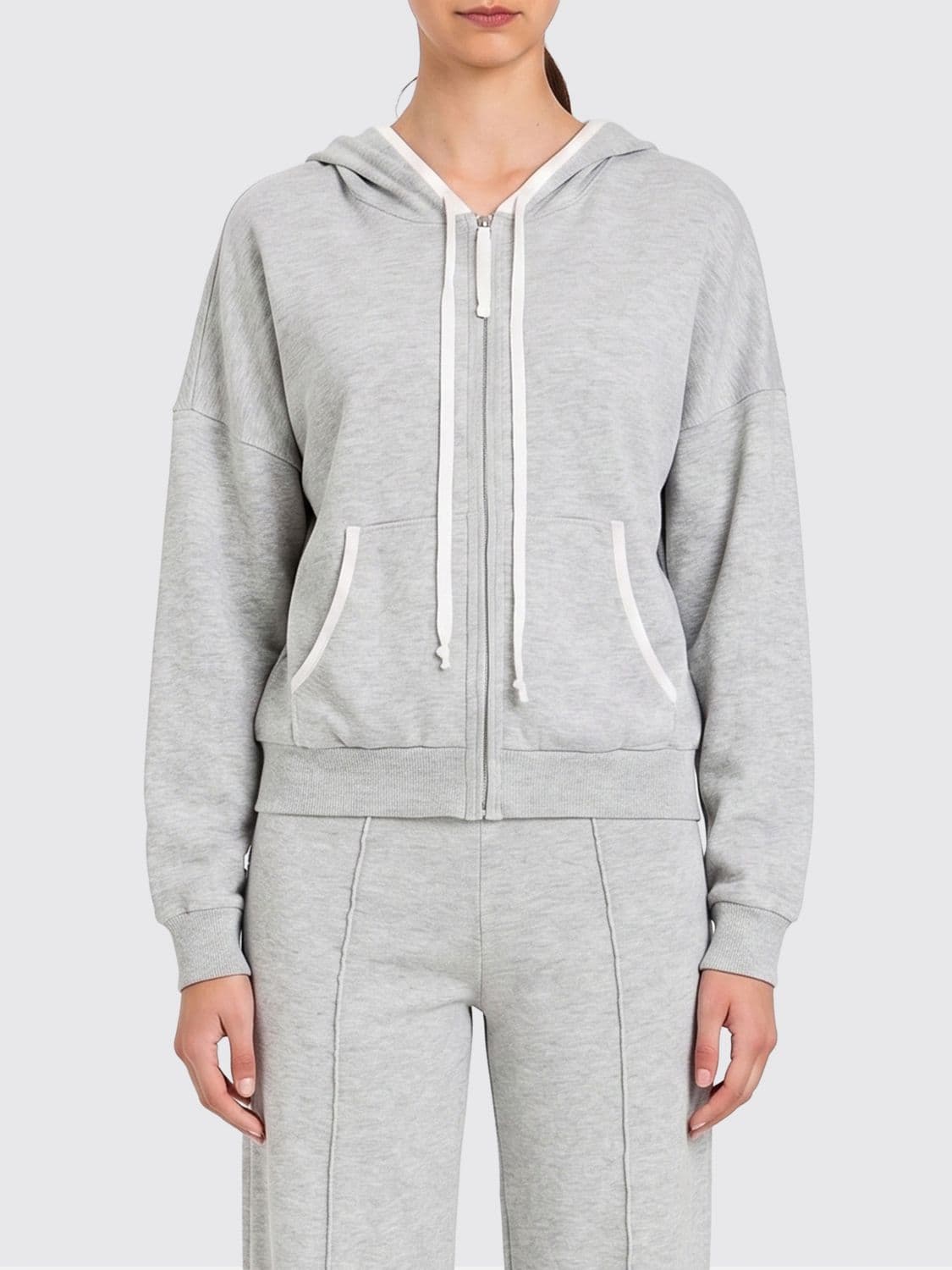 Twinset U & b Cotton Blend Hooded Sweatshirt