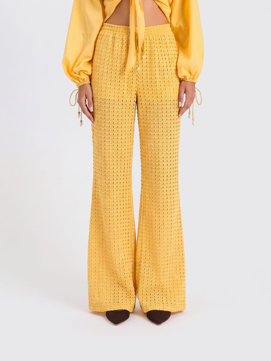 Twinset U & b Perforated Flared Trousers