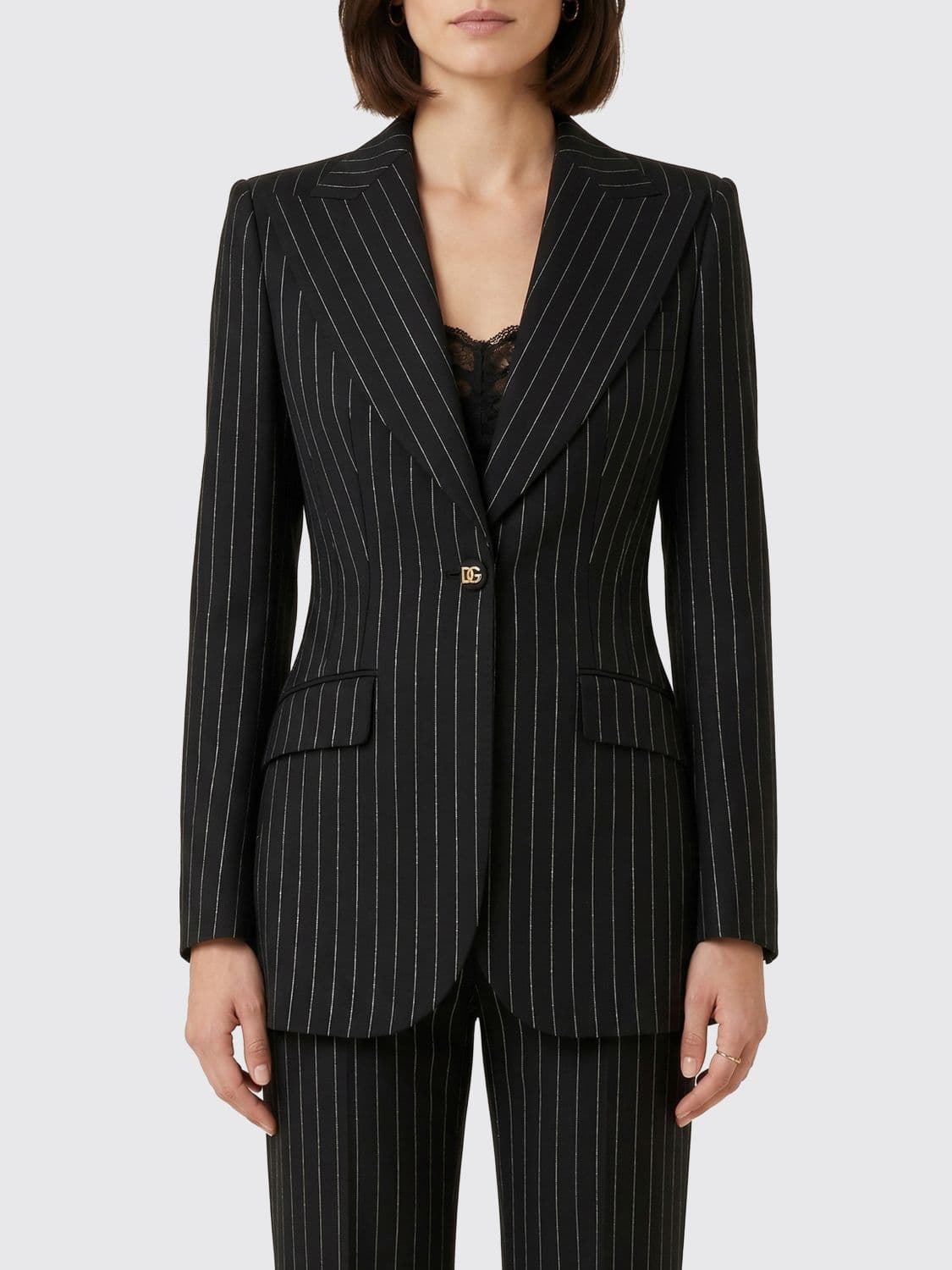 Dolce & Gabbana Pinstriped Single-Breasted Blazer by