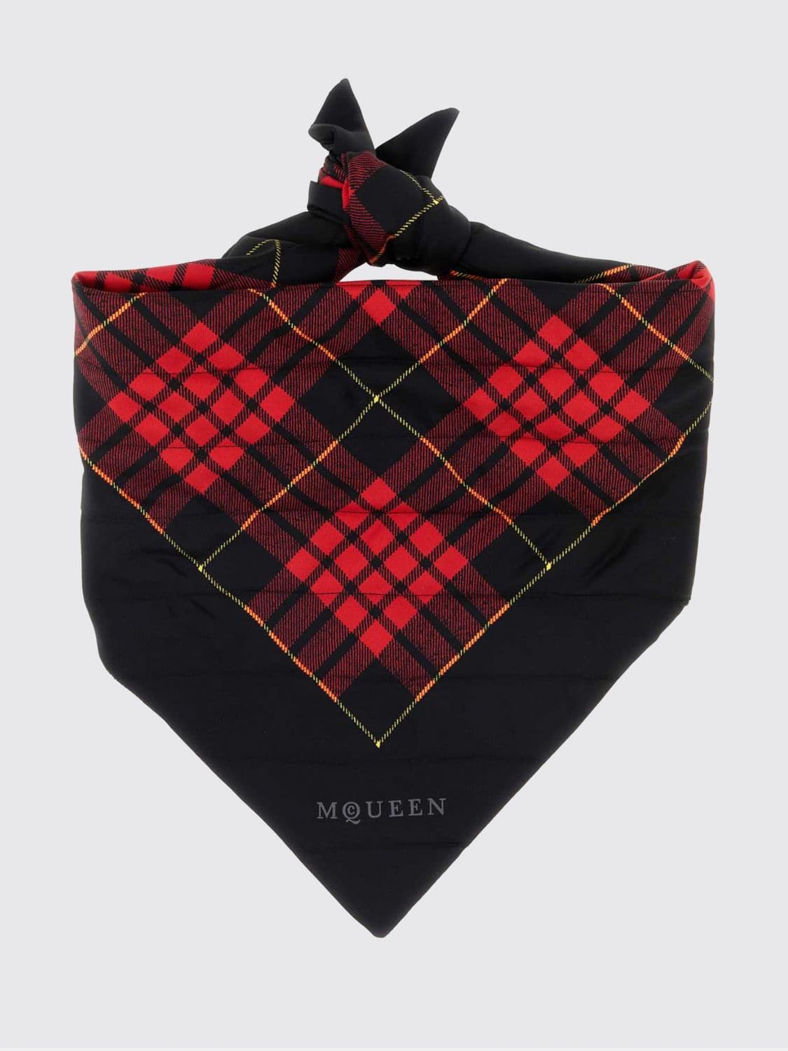 Mcqueen Tartan Motif Silk Scarf · OS