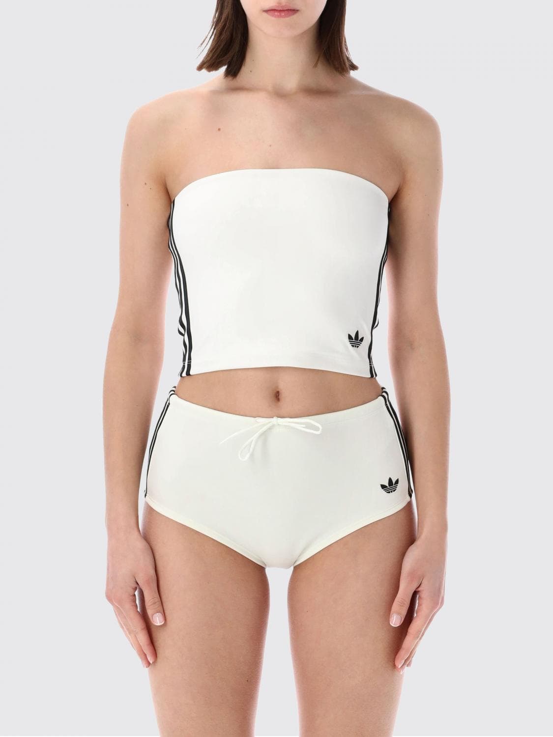 Adidas Originals Bandeau Top in Stretch Technical Fabric · L