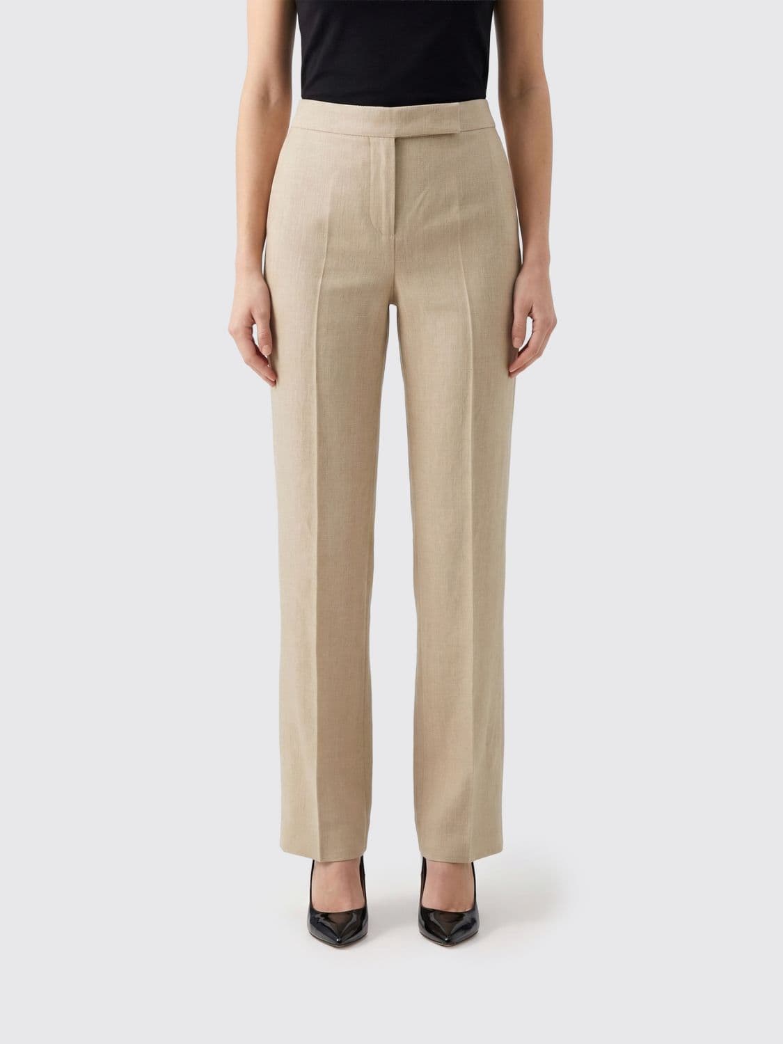 Max Mara Linen Slim Fit Trousers