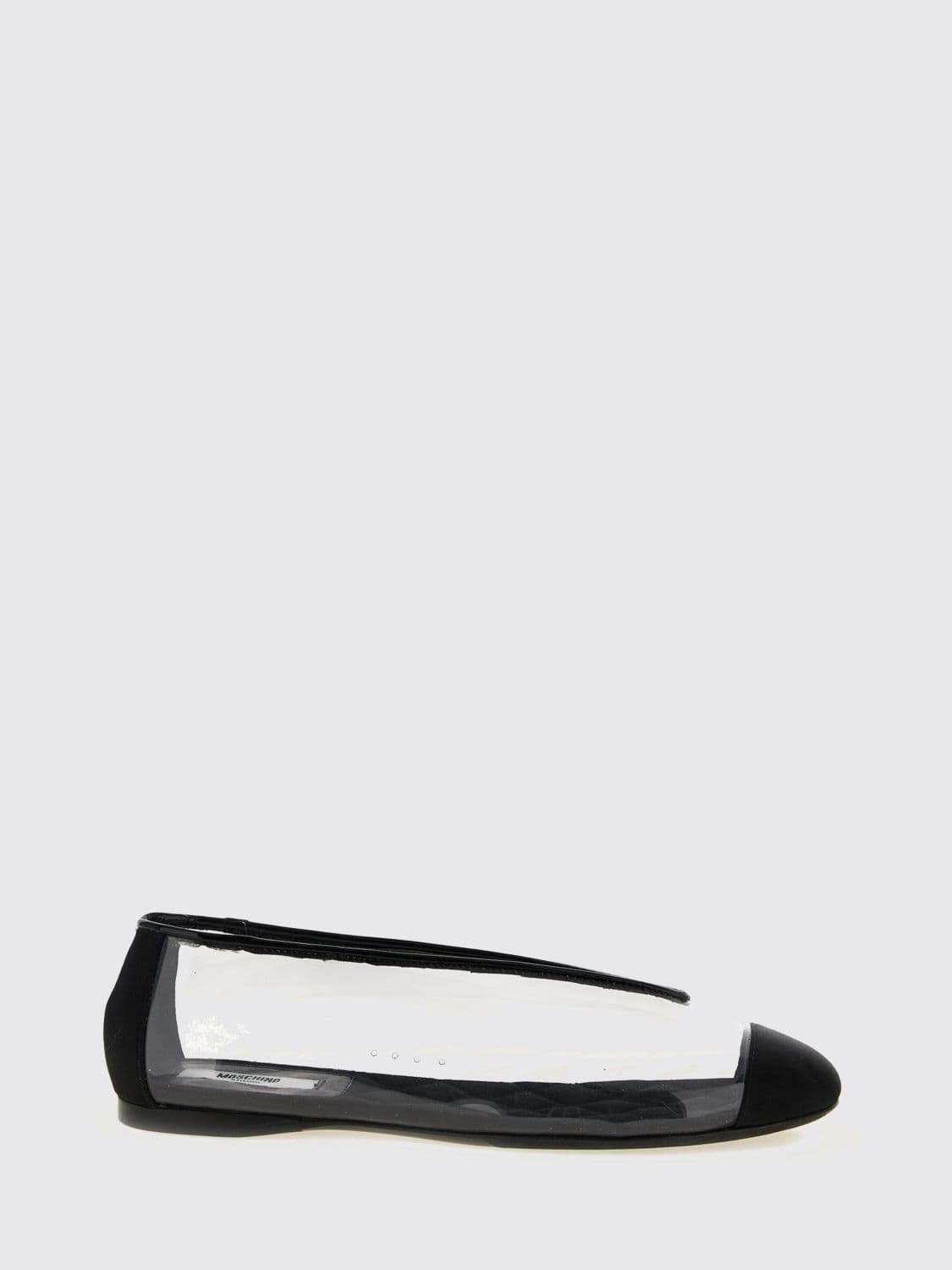Moschino Couture PVC and Satin Ballet Flats