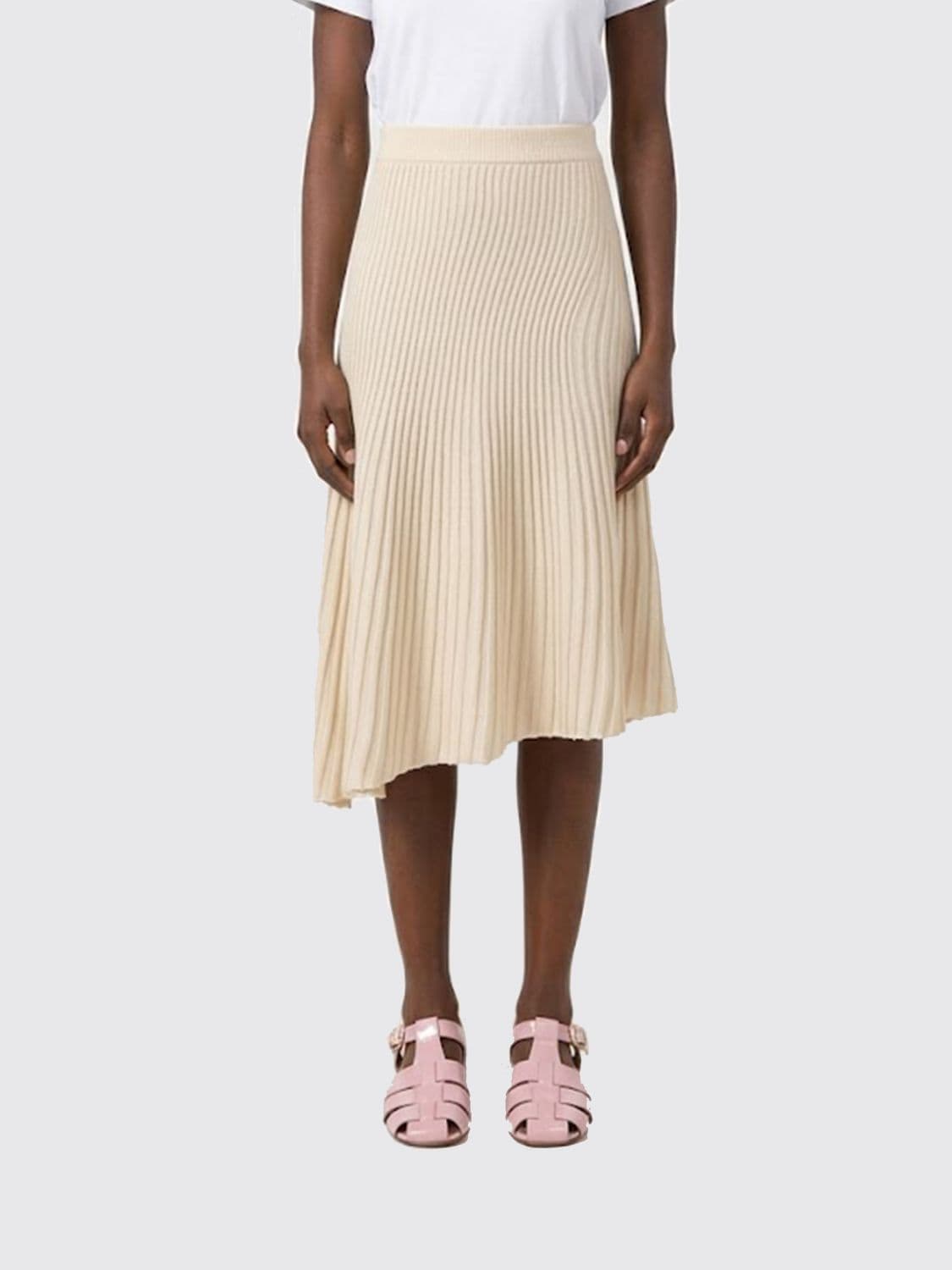 Alaïa Asymmetric Virgin Wool and Cashmere Skirt · 36