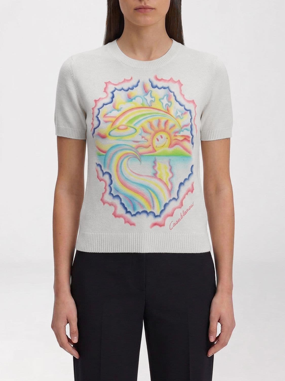 Casablanca Printed Cotton Blend T-shirt