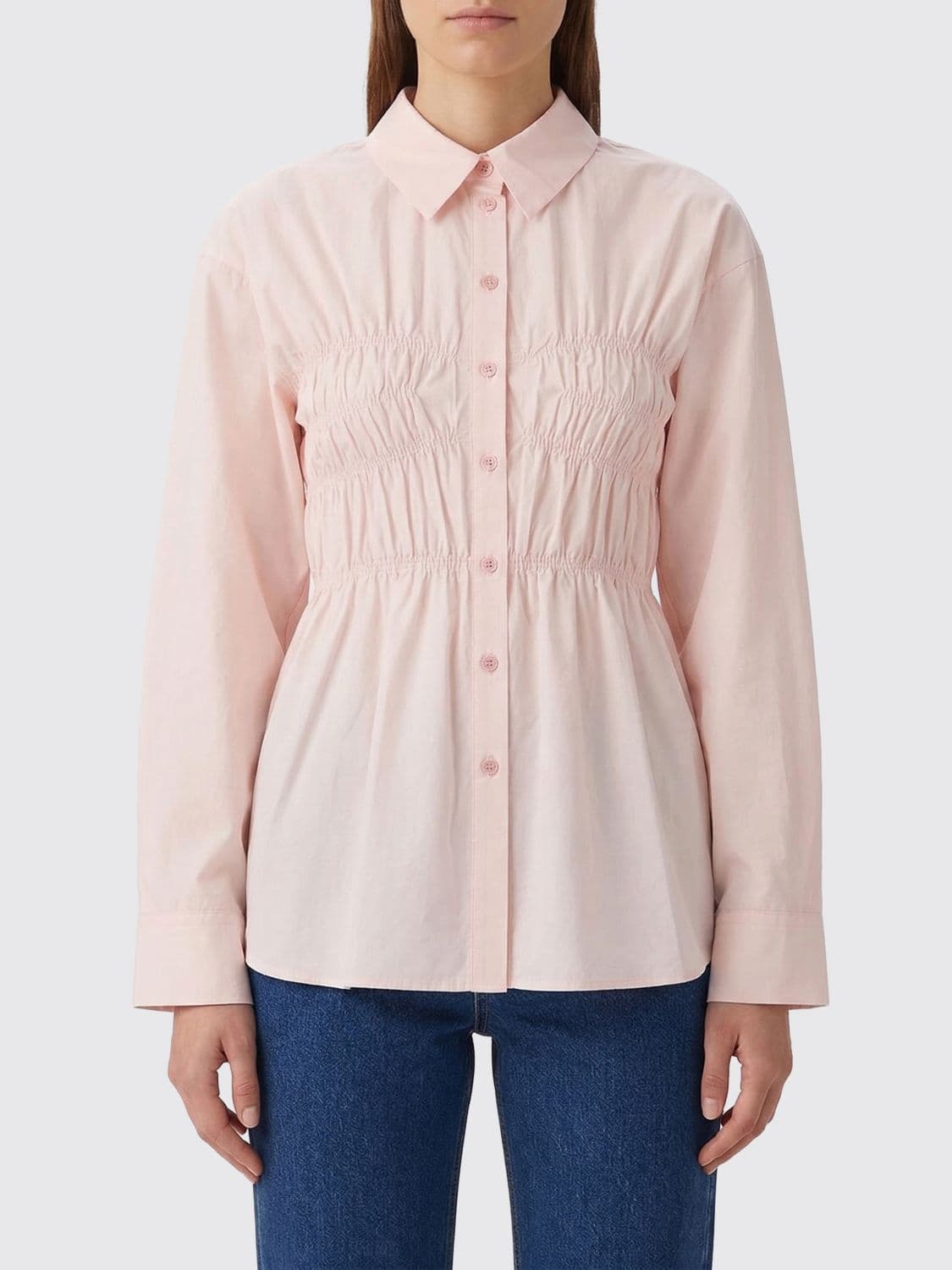 Cecilie Bahnsen Ruched Cotton Shirt