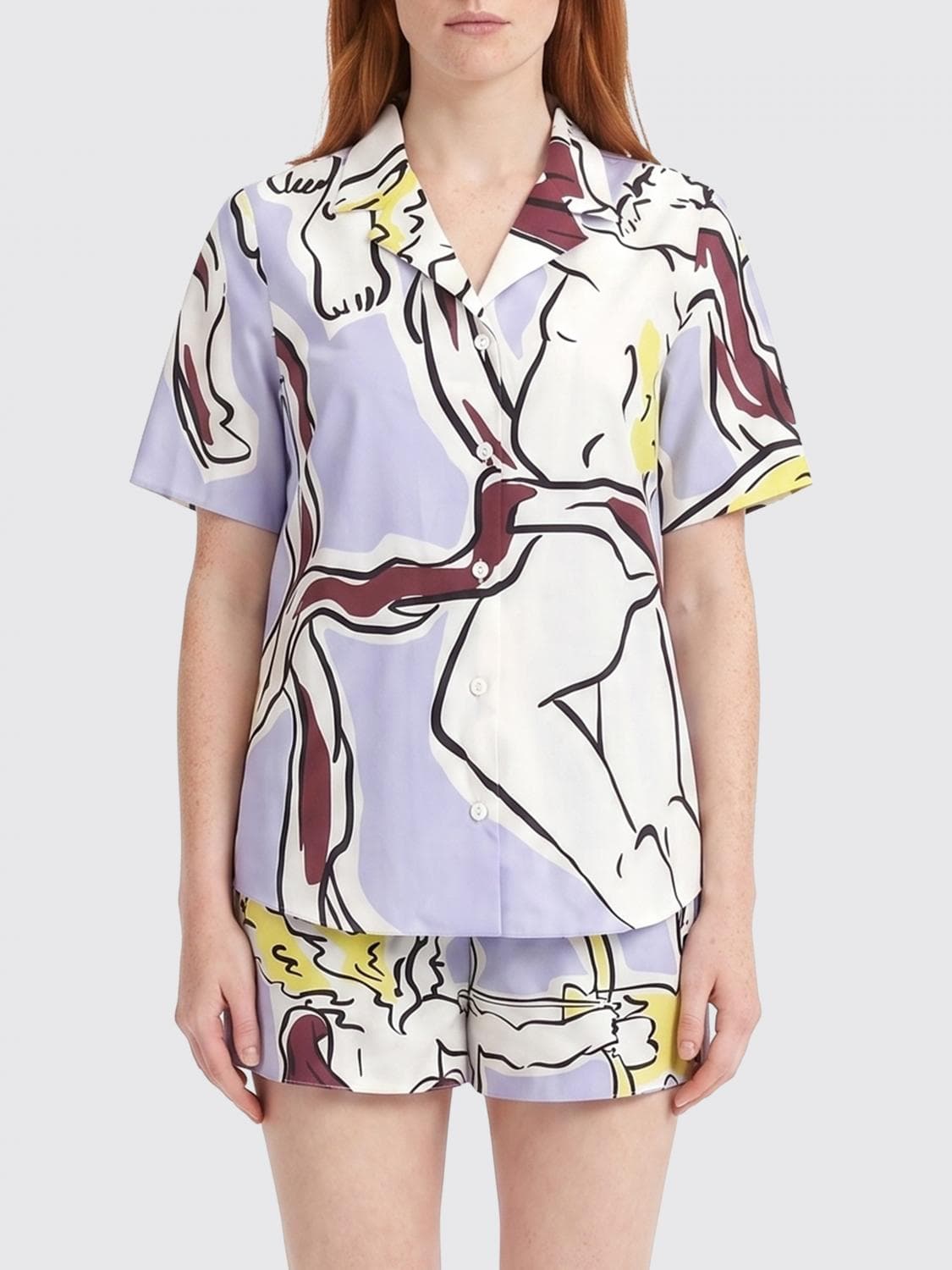 Tory Burch Printed Cotton Casual Shirt