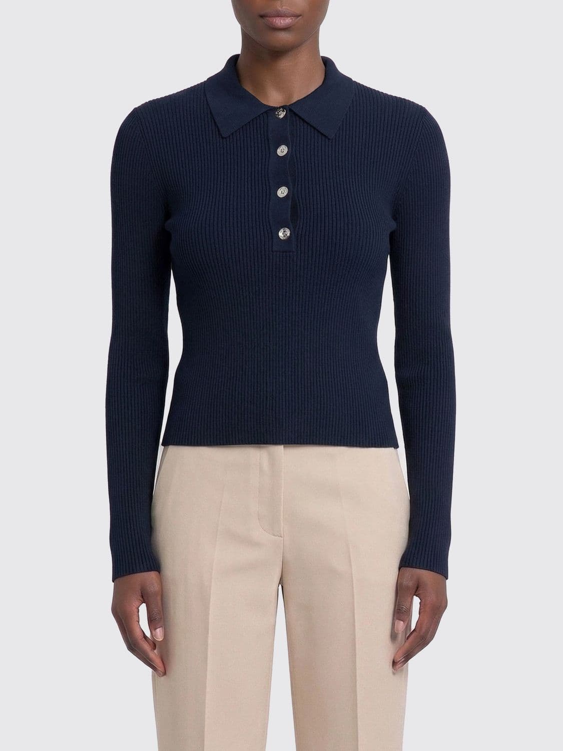Michael Kors Viscose Knit Polo Shirt