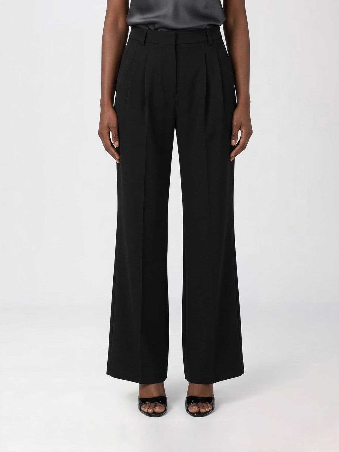 The Andamane Nathalie Satin Palazzo Trousers · 42