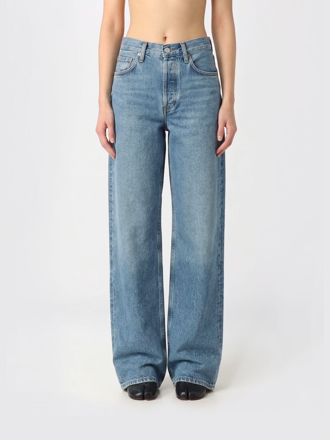 Agolde Wide-Leg Denim Jeans