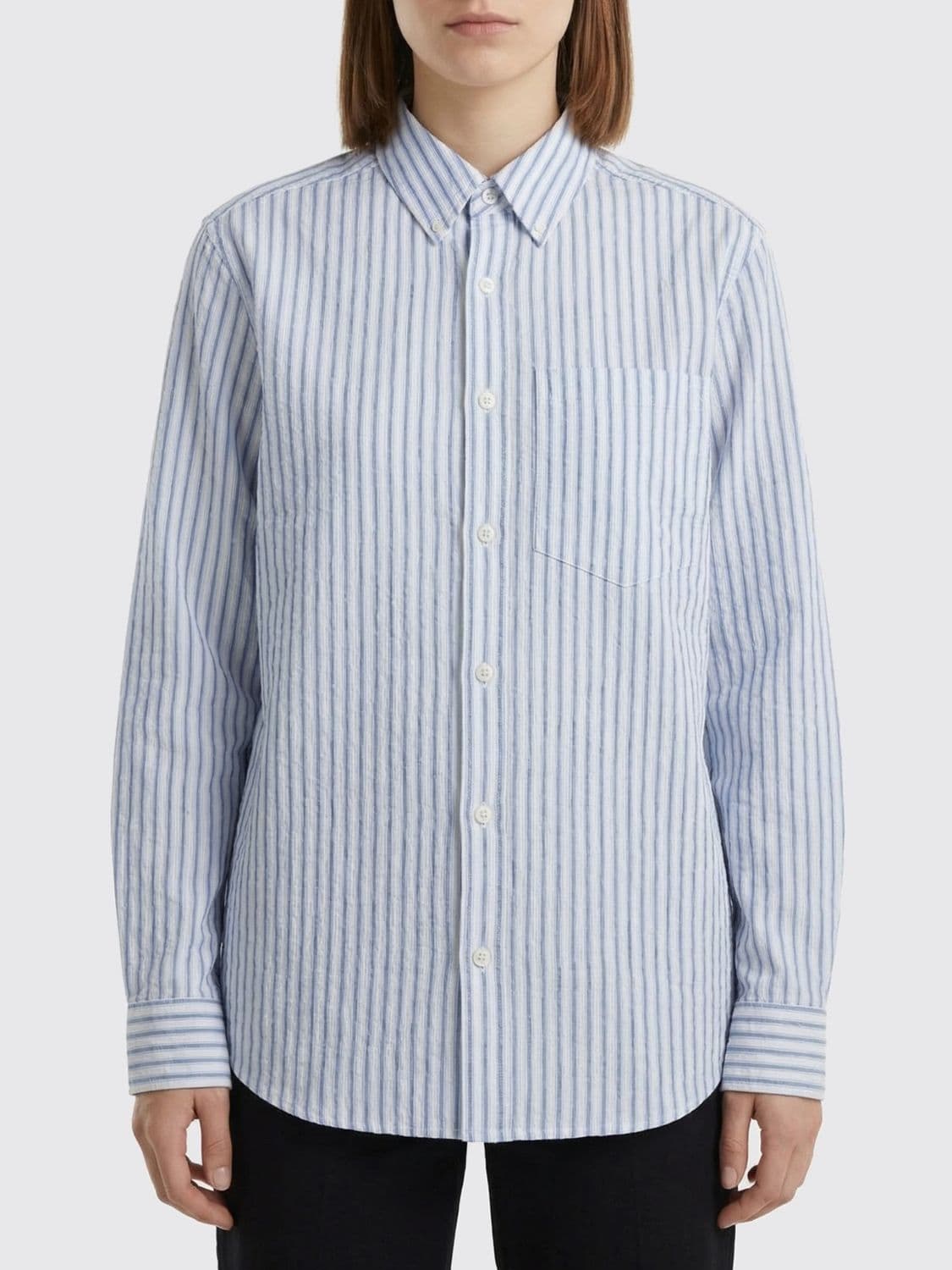 Calvin Klein Striped Stretch Cotton Shirt