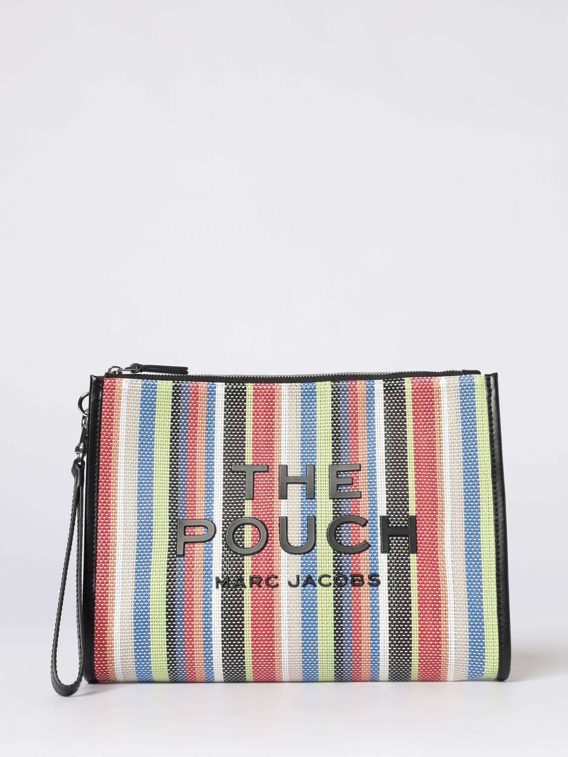 Marc Jacobs The Large Pouch in Multicolor Striped PVC