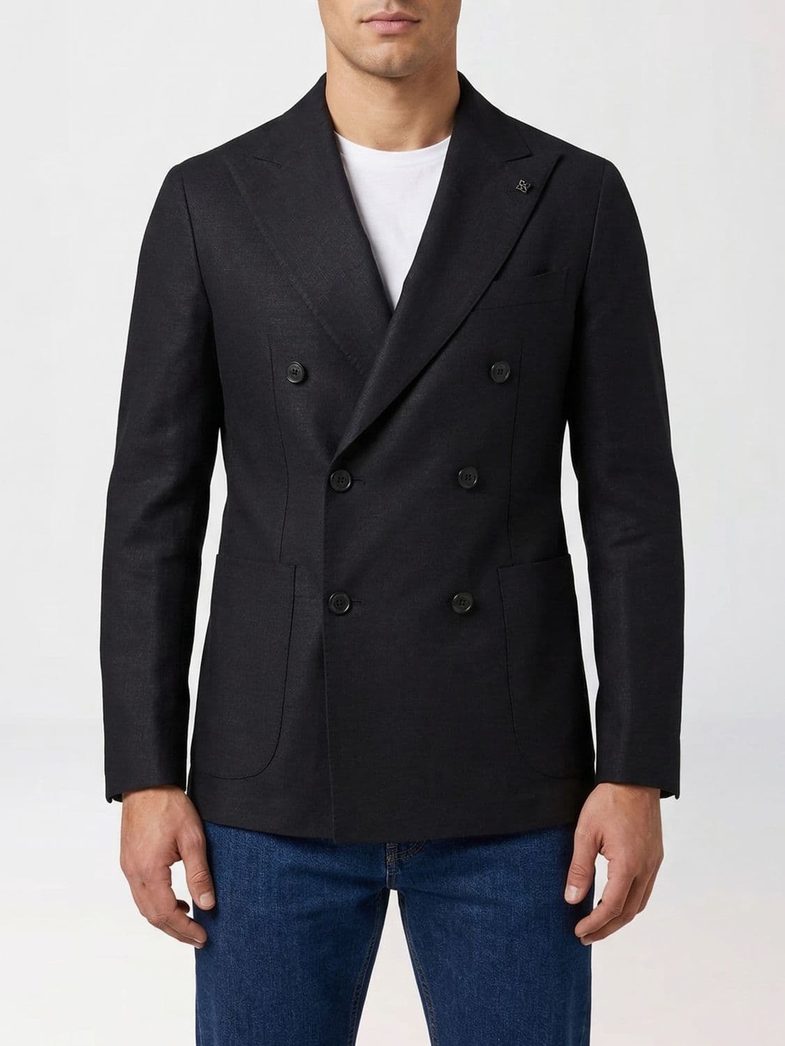 Tagliatore Double-breasted Virgin Wool Blend Blazer