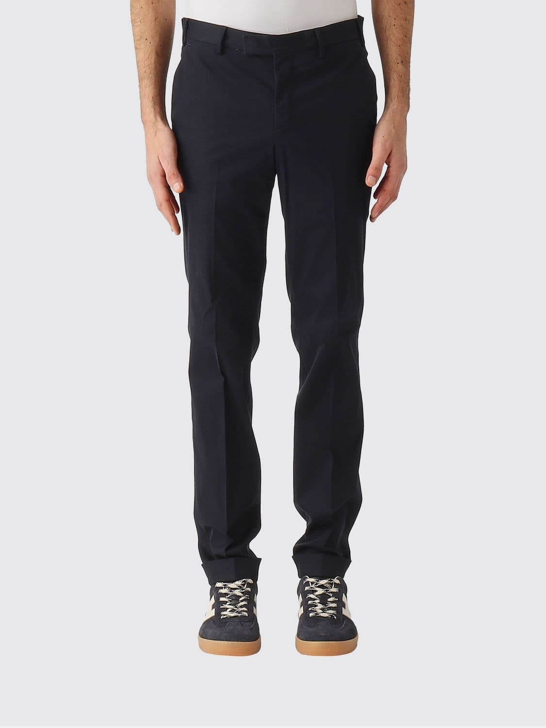 Pt Torino Cotton and Silk Chino Trousers · 56