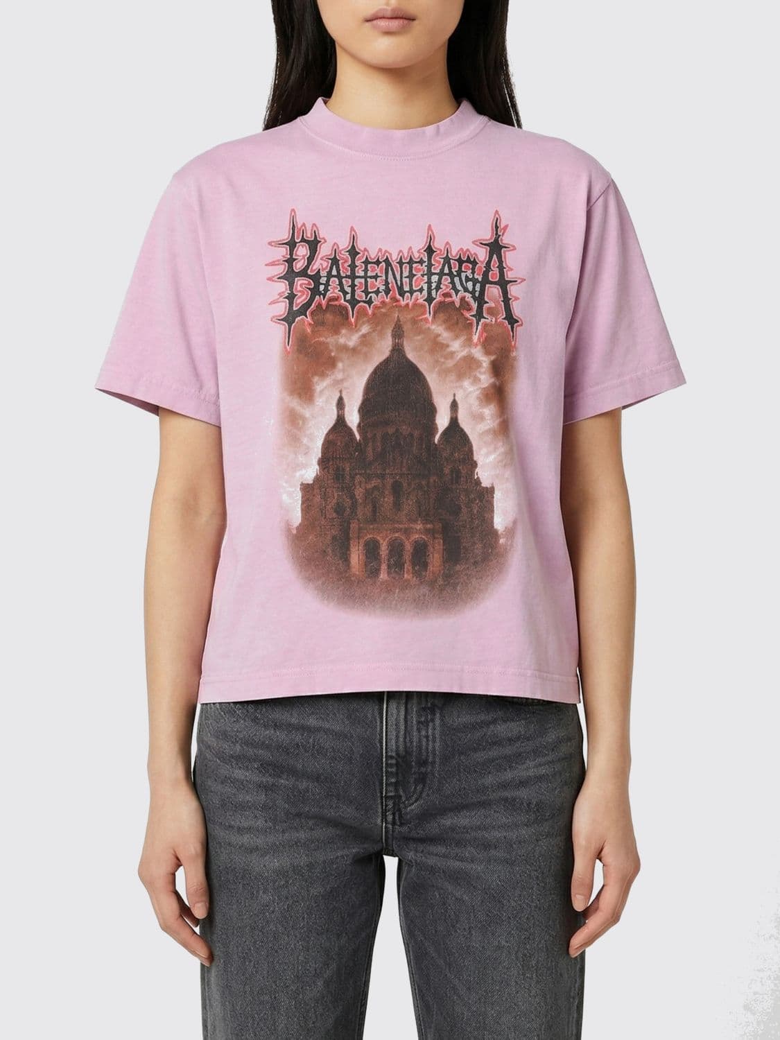 Balenciaga Cotton T-shirts with Logo and Graphic Print