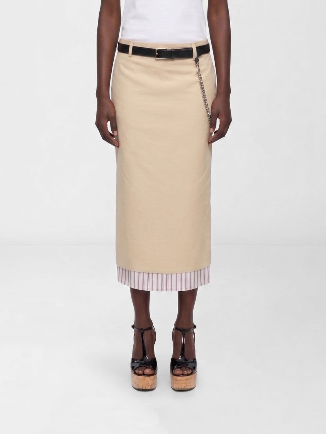 The Attico Cotton Pencil Skirt