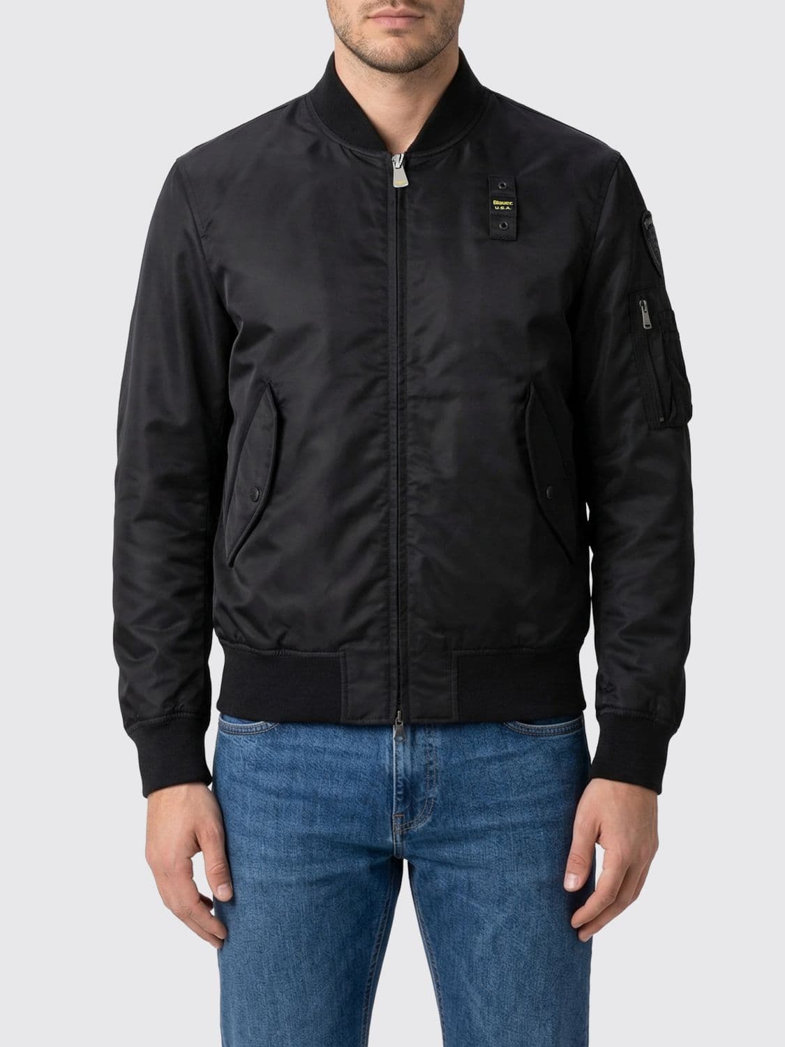 Blauer Cotton Bomber Jacket with Zip