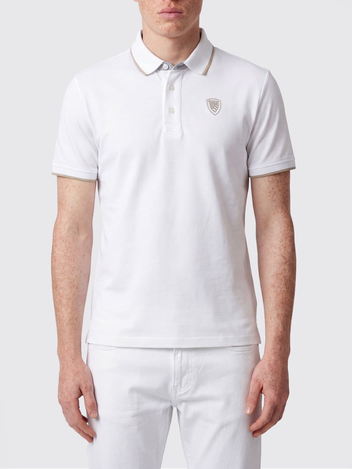 Blauer Polo shirt men