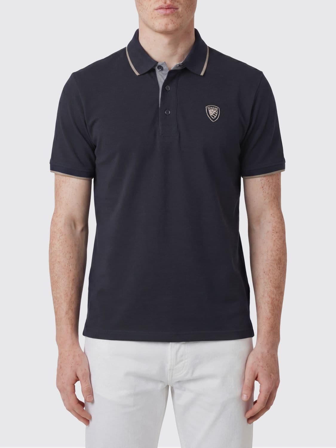 Blauer Polo shirt men