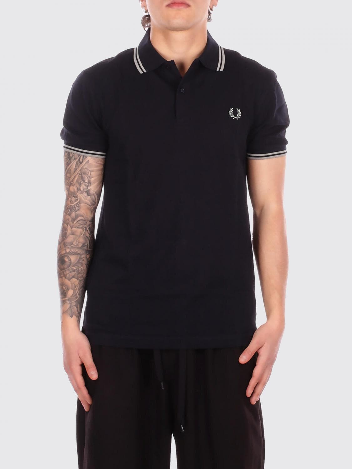 Fred Perry Cotton Polo Shirt with Logo