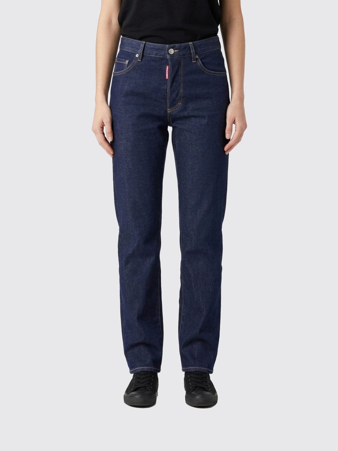 Dsquared2 Straight Jeans in Cotton Denim
