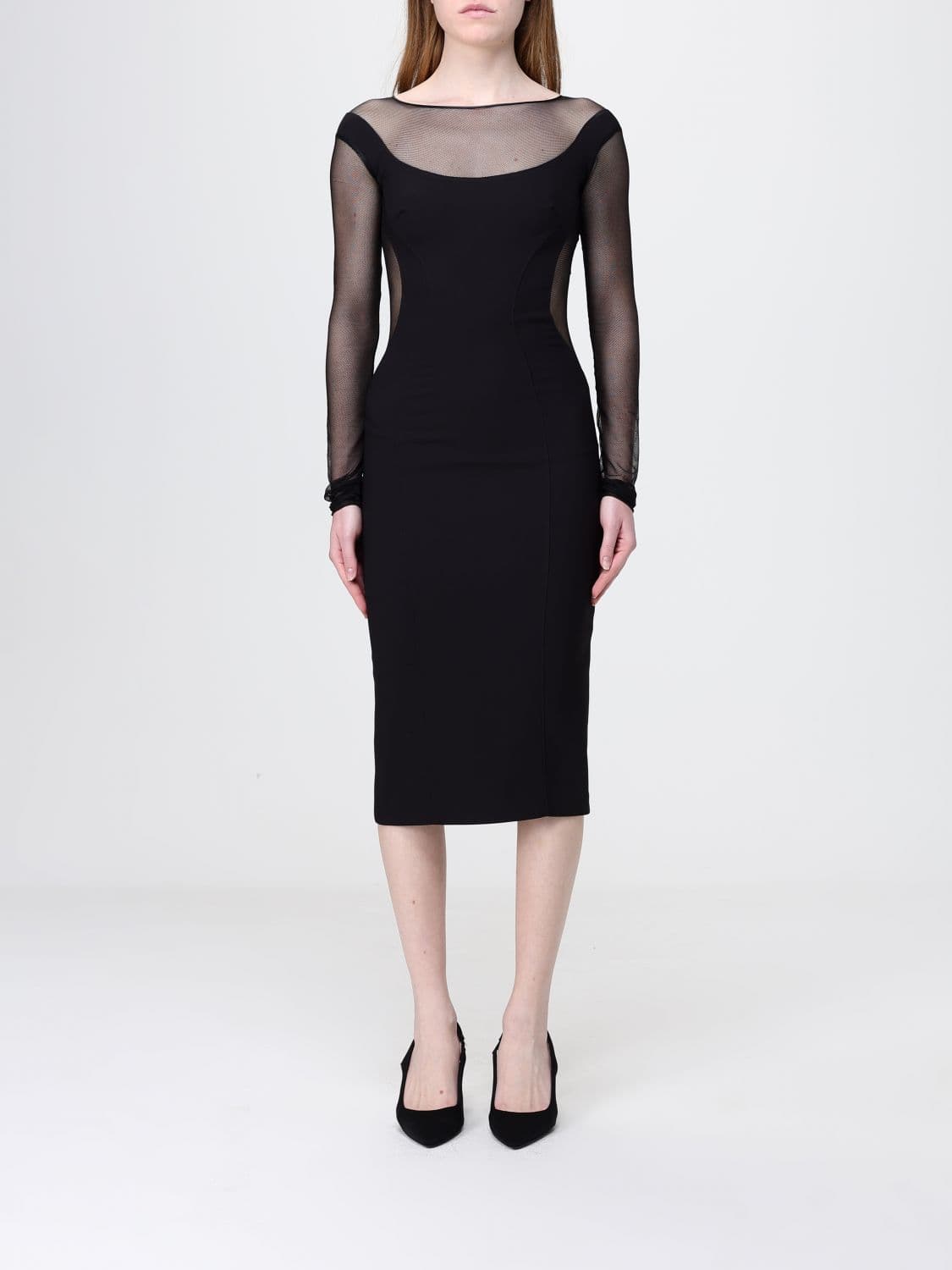 Elisabetta Franchi Stretch Viscose Midi Dress