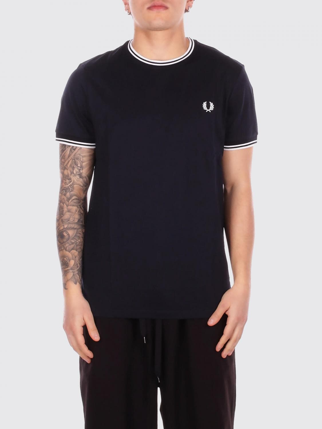 Fred Perry Cotton T-Shirt with Logo