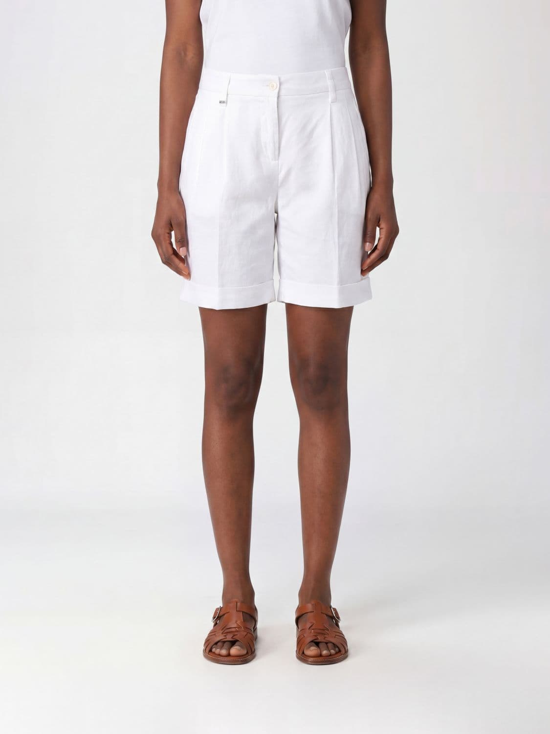 Fay Stretch Linen and Cotton Shorts
