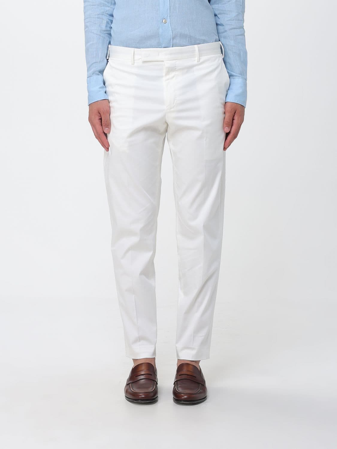 Pt Torino Stretch Cotton Tailored Trousers