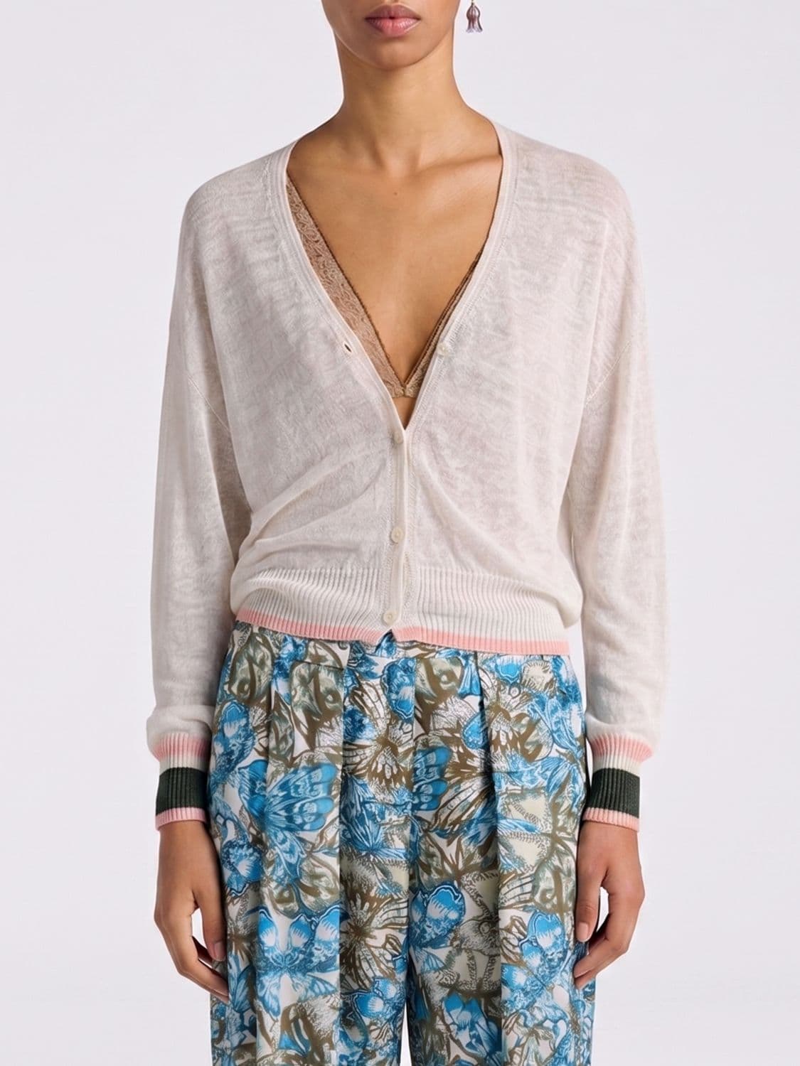 Momonì Linen Blend Cardigan
