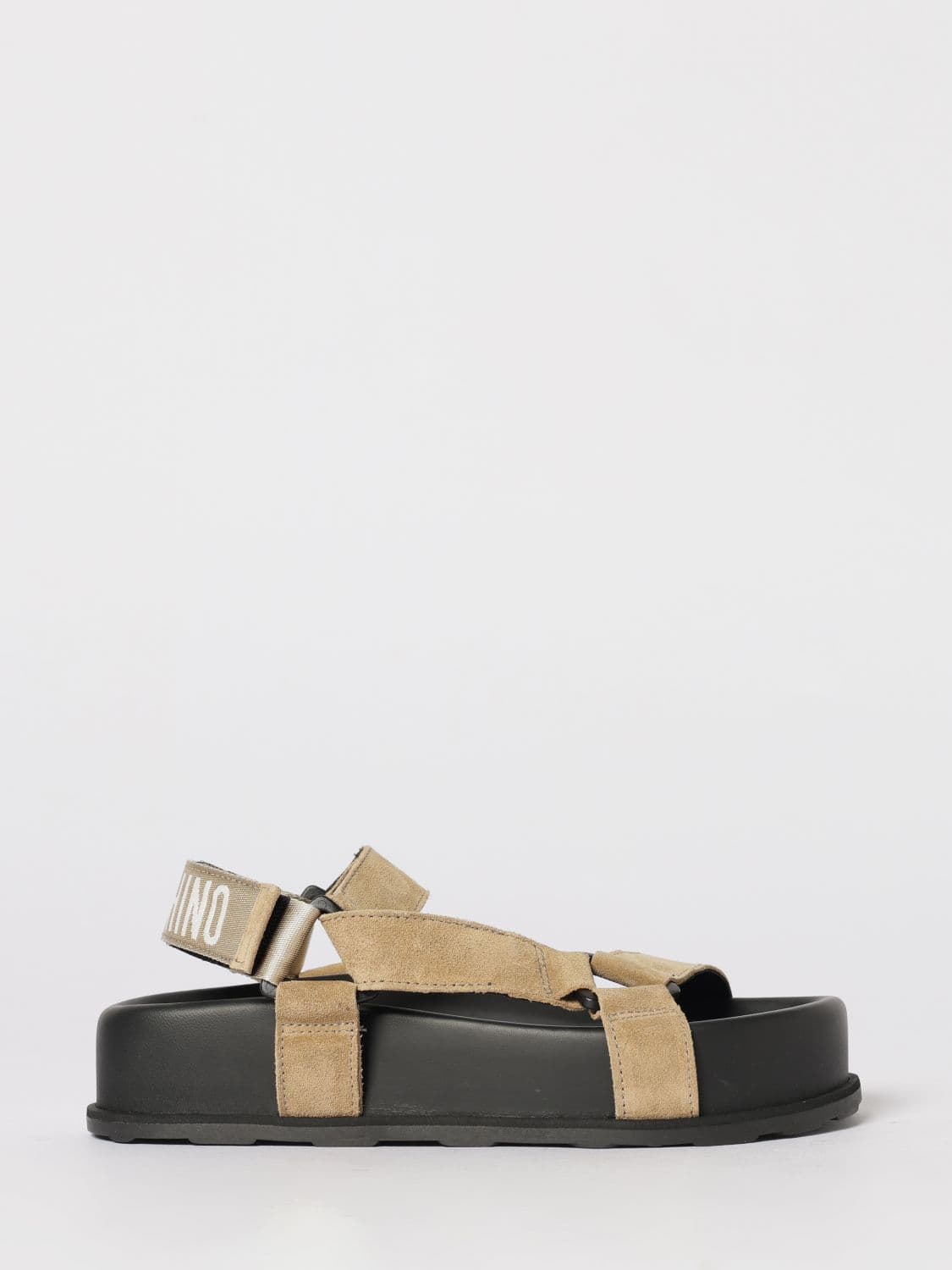 Moschino Couture Suede and Nylon Sandal