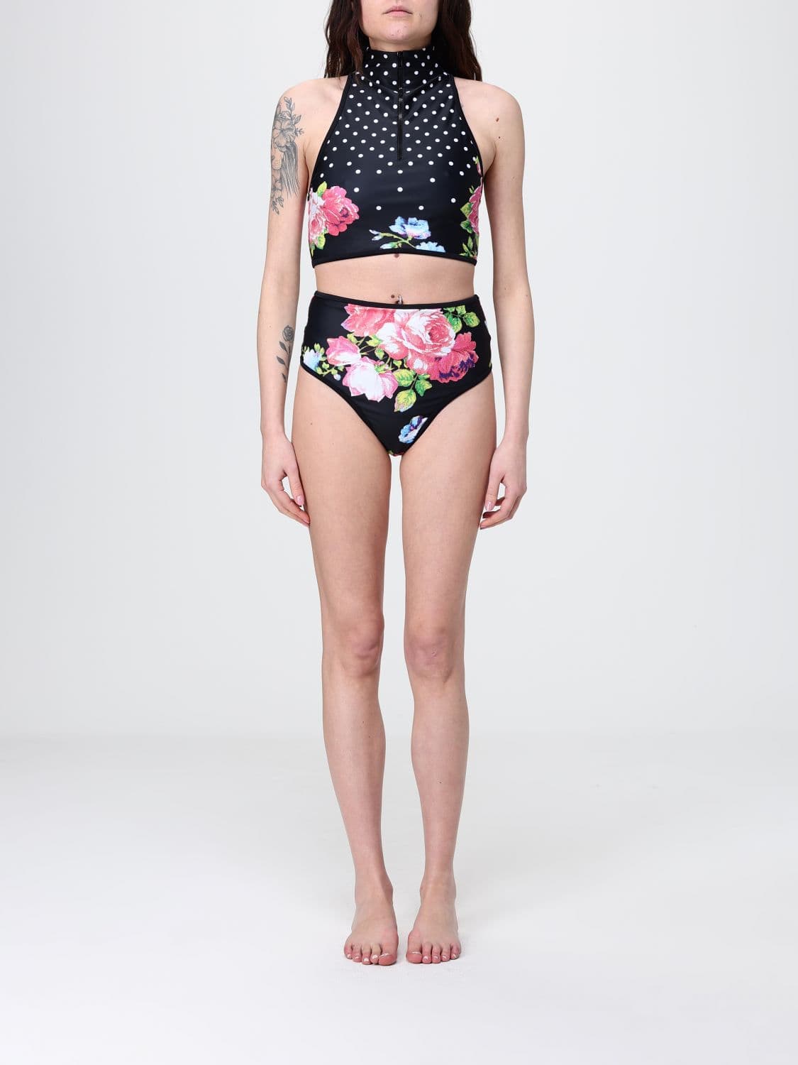 Moschino Couture Printed Stretch Polyester Bikini