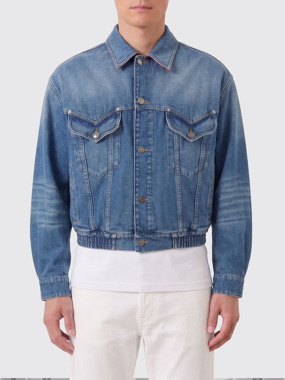 Versace Cotton Denim Bomber Jacket · 50