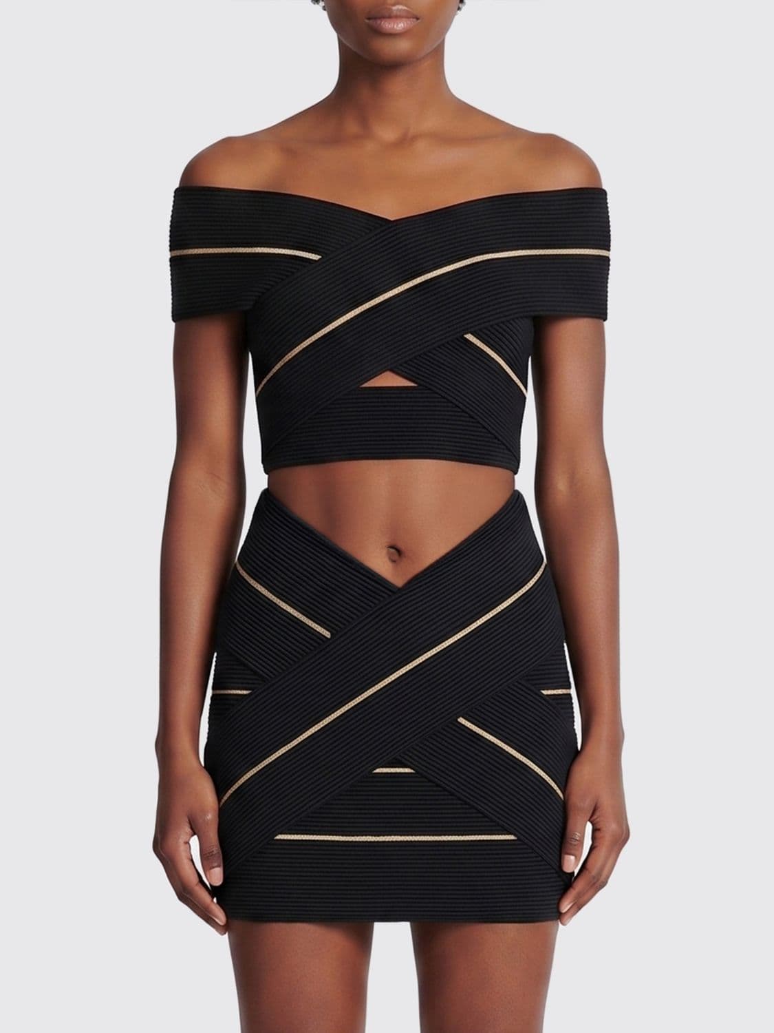 Balmain Jersey Cropped Top