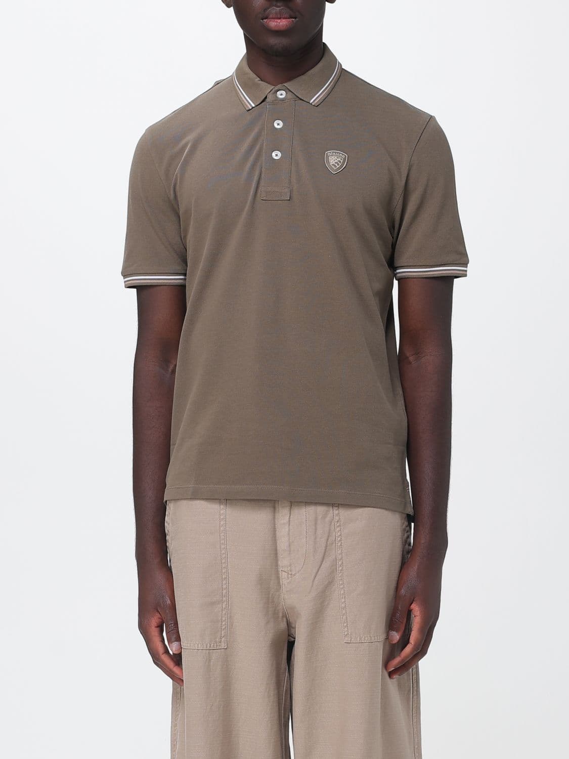 Blauer Cotton Polo Shirt with Emblem · S