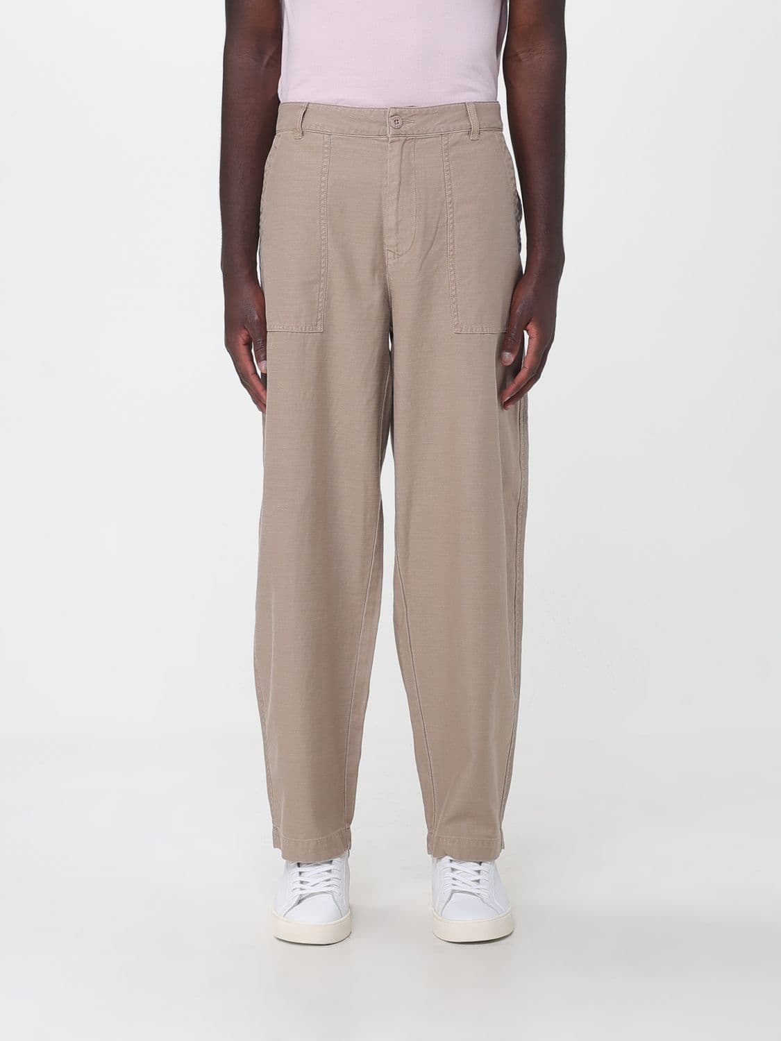 Blauer Wide-Leg Cotton Trousers