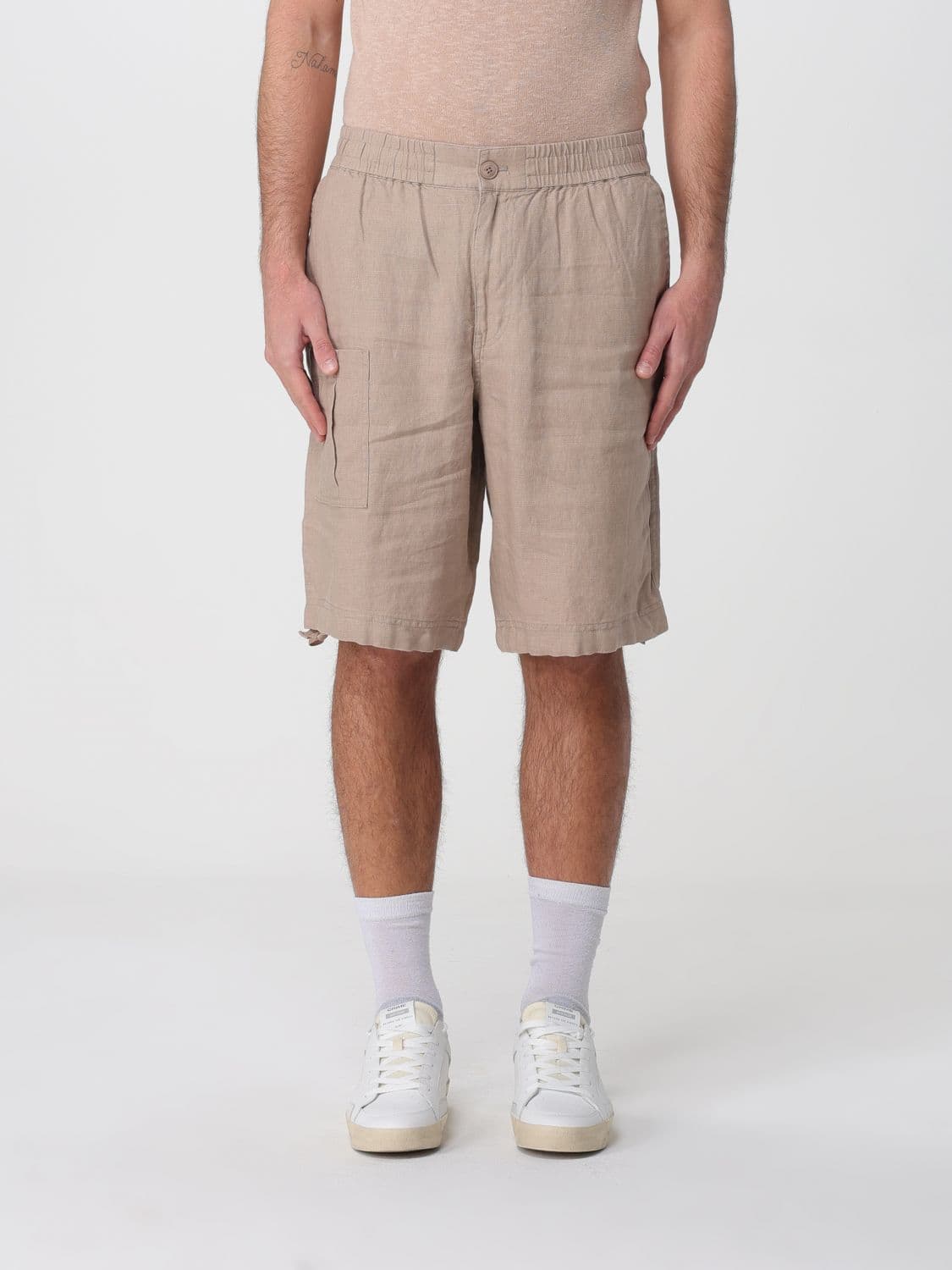 Blauer Linen Shorts
