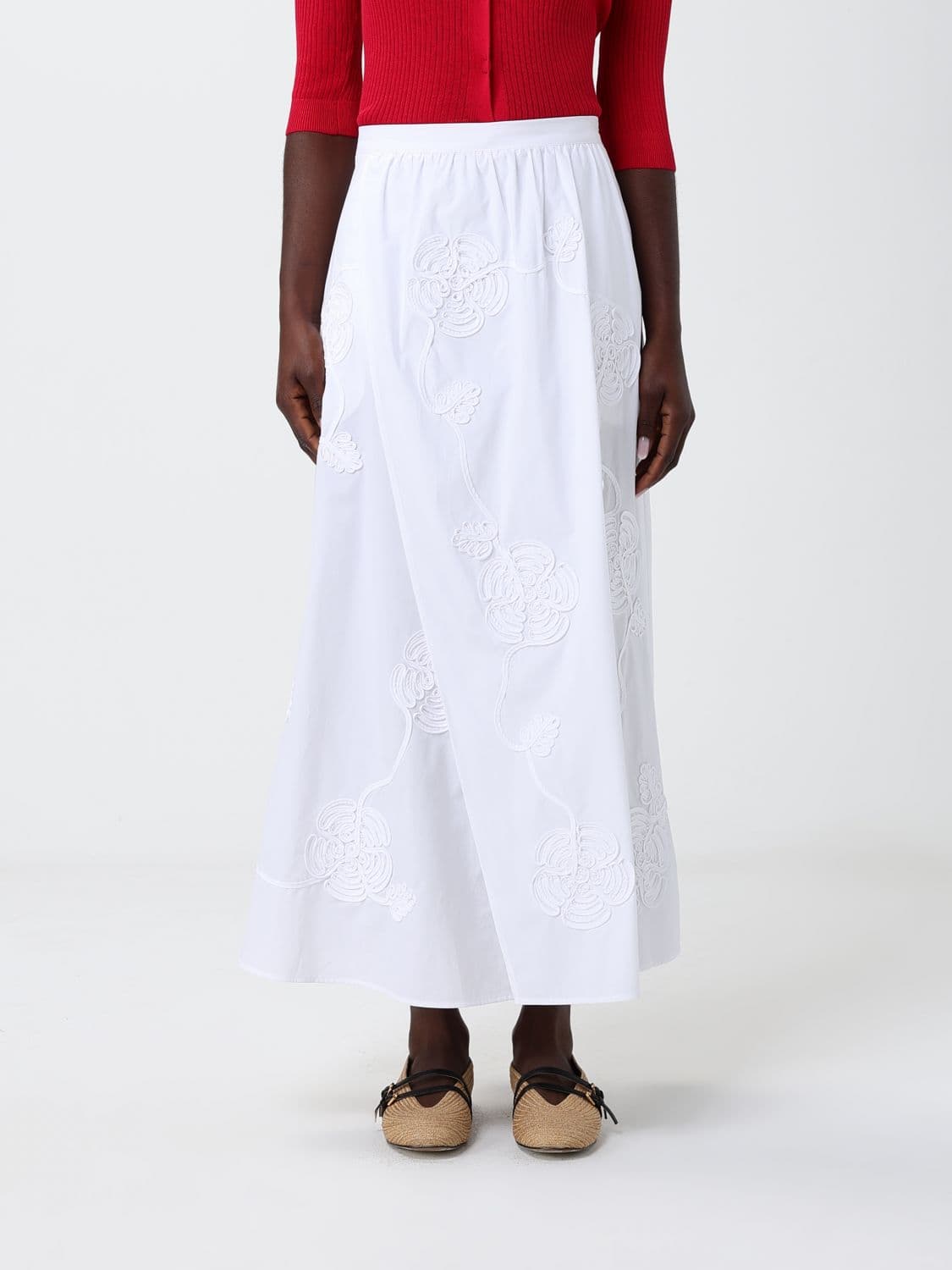 Liu Jo Embroidered Cotton Skirt
