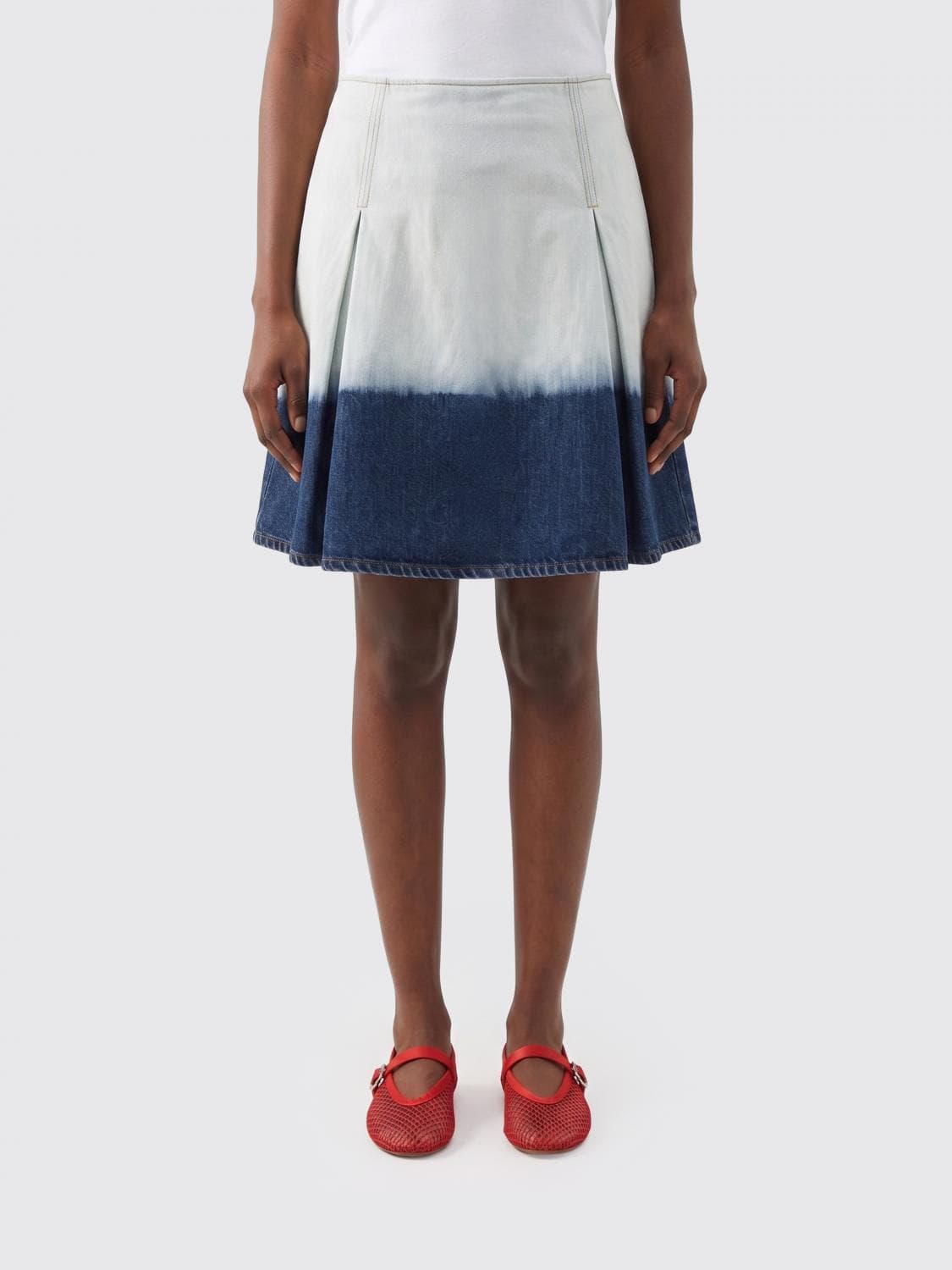 Marni Bicolor Denim Skirt
