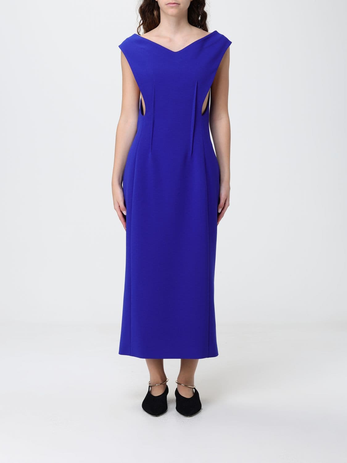 Jil Sander Technical Crêpe Midi Dress