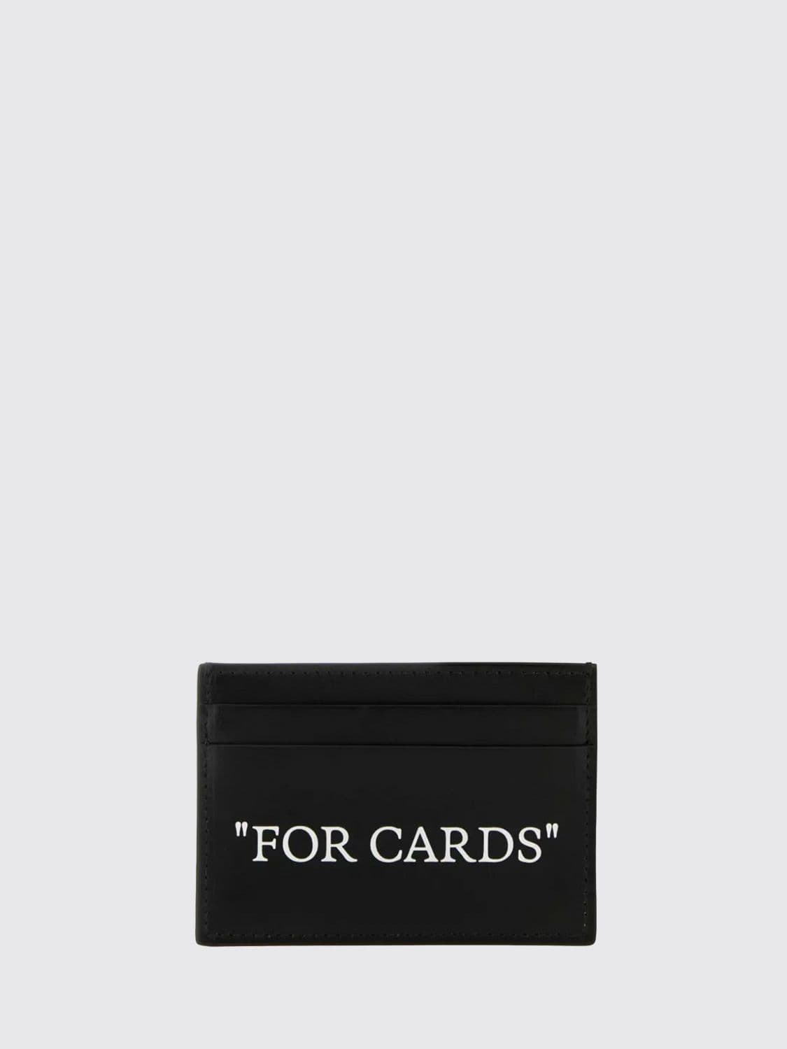 Off-White Quote Leather Credit Card Holder